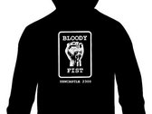 BLOODY FIST Black Hoodie - Original Logo (Front & Back Print) photo 