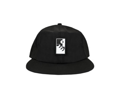 Rubber Logo Nylon Cap - Black | HOODBOI