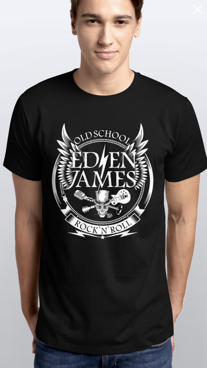 Old School Rock 'N' Roll Design T-Shirt | Eden James, image size:675x1200