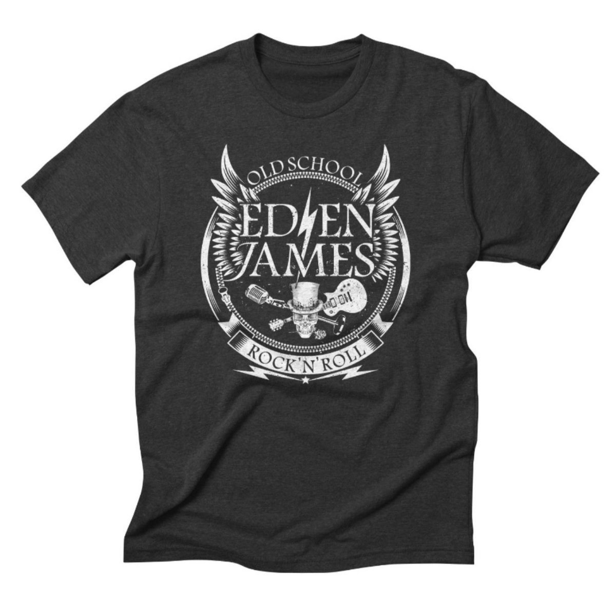 Old School Rock 'N' Roll Design T-Shirt | Eden James, image size:1200x1200