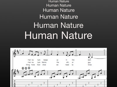 Human Nature Songsheet TAB & standard notation main photo