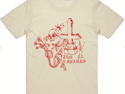 Snakes T-shirt by Vileinsect (red on beige) main photo