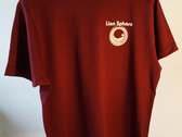 'A Moving Sun' T-Shirt (wine-red with white motif) photo 