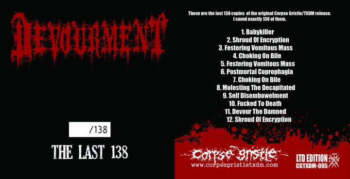 [入手困難] DEVOURMENT／1.3.8 Devourment - 1.3.8. - Encyclopaedia Metallum: The Metal Archives