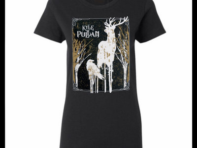 Winter Deer Black Woman's Cut Black T-Shirt main photo