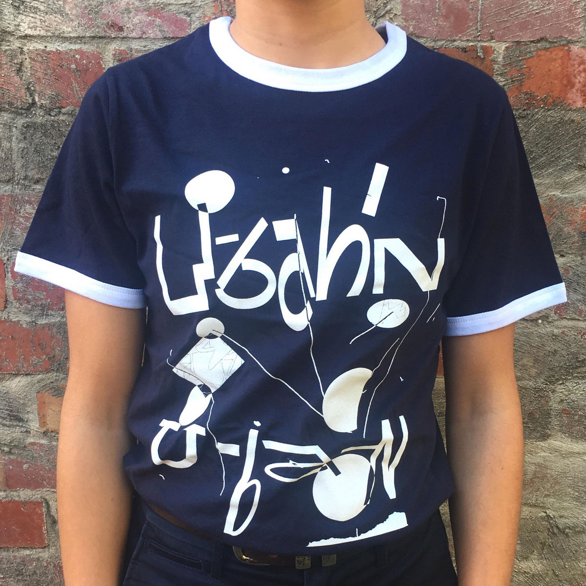 U-Bahn navy wiggle Ramo ringer tee | U-Bahn