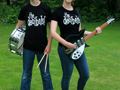The Decibels T-shirt - Black shirt / White logo main photo