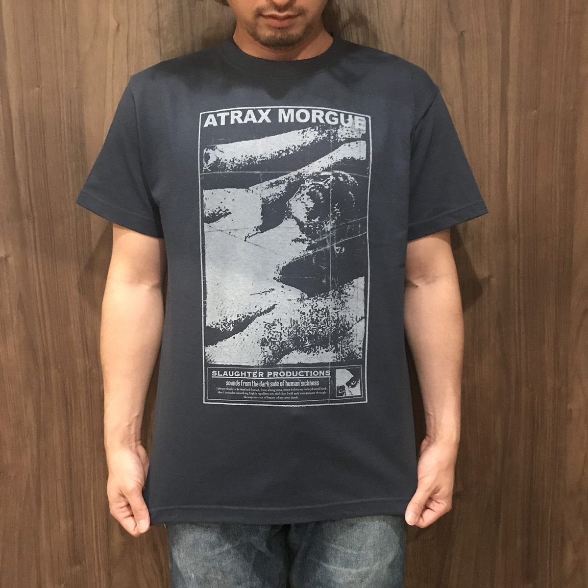 MASKED Azavana 遼　Tシャツ& Acrylic Block ATRAX MORGUE Official T-shirt (Slate) | advaita records