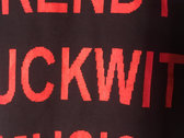 TRENDYFUCKWIT T-SHIRT -RED ON BLACK photo 