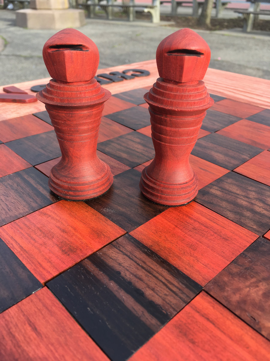 NAPALM (CHESS WARZ) Exotic Wood Chess Board. | NAPALM RECORDINGS