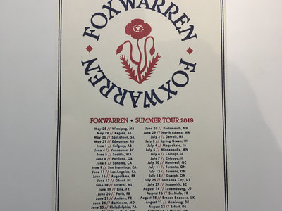 Limited Edition Summer 2019 Tour Poster | Foxwarren