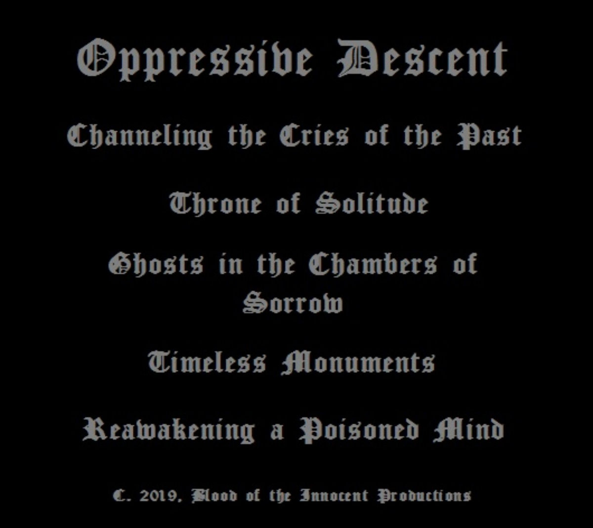 Nocte Venari  Oppressive Descent