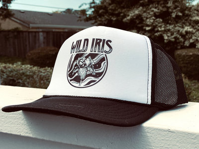 Wild Iris 'Iris Logo' Trucker Hat (Curved Bill) - Black/White main photo
