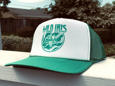 Wild Iris 'Iris Logo' Trucker Hat (Curved Bill) - Green/White main photo