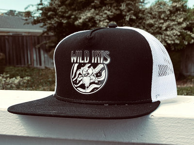Wild Iris 'Iris Logo' Trucker Hat (Flat Bill) - White/Black main photo