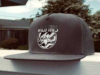 Wild Iris 'Iris Logo' Trucker Hat (Flat Bill) - Charcoal Grey main photo