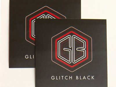 Glitch Black Logo Stickers (Pack of 4) main photo