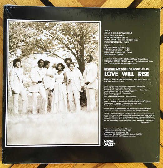 Love Will Rise | MICHAEL ORR AND THE BOOK OF LIFE | HIGH JAZZ* Records