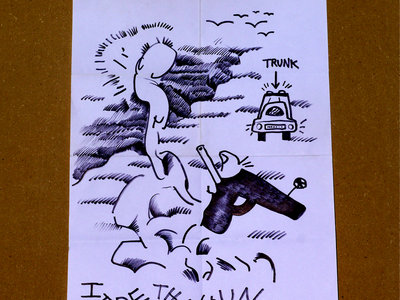 Original Hide The Gun 8.5x11 Drawing (Folded) main photo