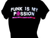 Punk Is My Passion Skinny T-Shirt (Pink) photo 