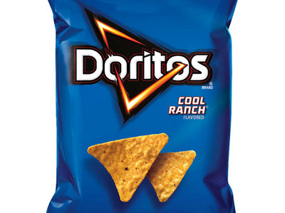 USB drive with the album inside a bag of doritos | cool original