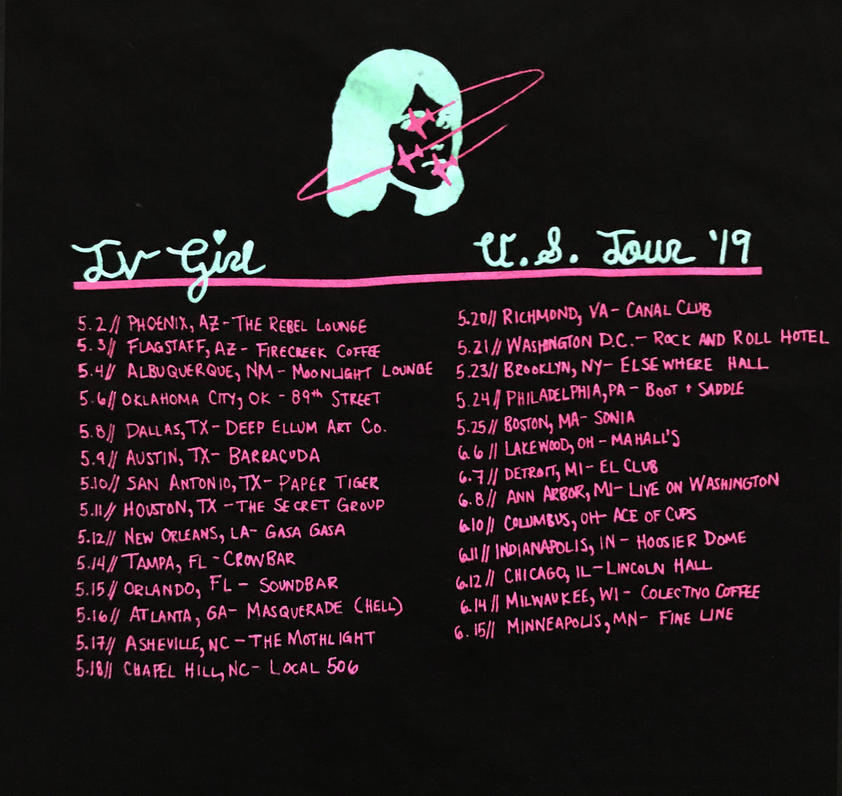 TV Girl "World Tour" Shirt TV Girl