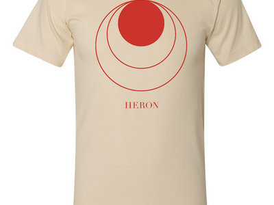 HERON - Men’s T-shirt (Creme) - Sun Release Circles main photo