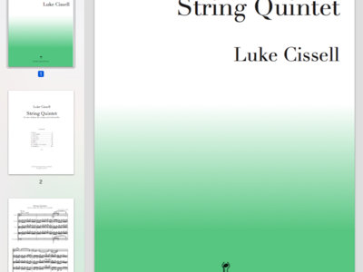 Sheet music (PDF): String Quintet (full score + parts 2vln/2vla/1vc) main photo