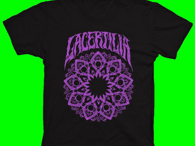 Lacertilia 'Mandala' T-Shirt (Purple On Black) main photo