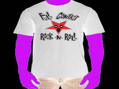Full Contact Rock n Roll Logo Tshirt  White main photo