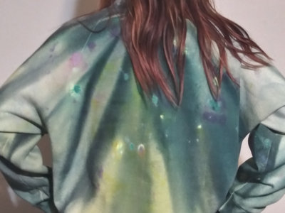 marble-modified 90's sweatshirt with original fugly bouquet main photo