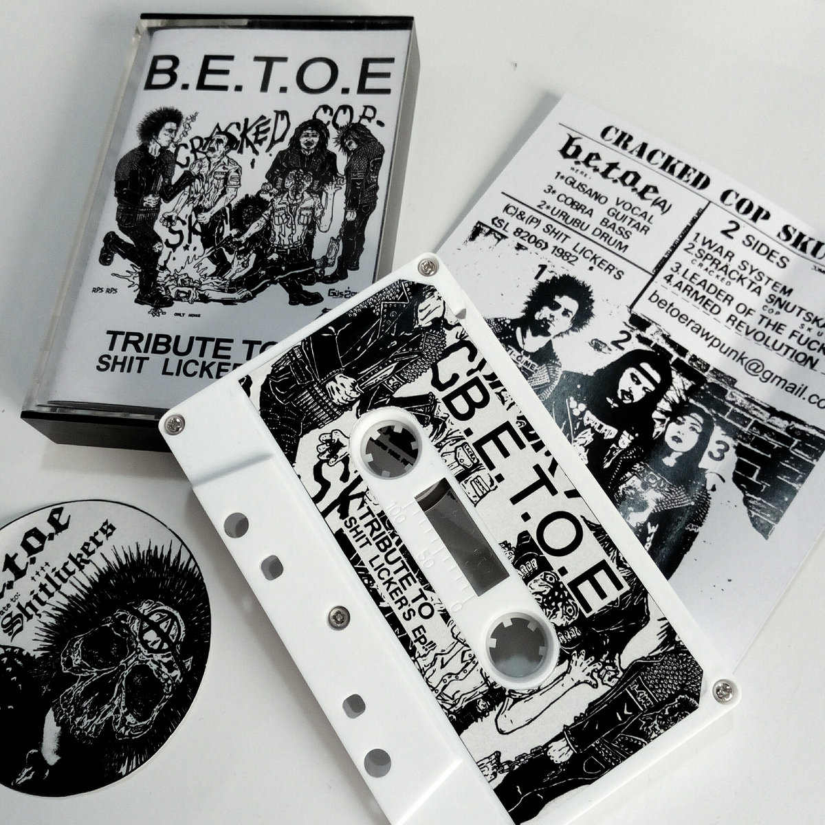 Tribute to SHITLICKERS E.p. Cracked cop skulls, Split whit