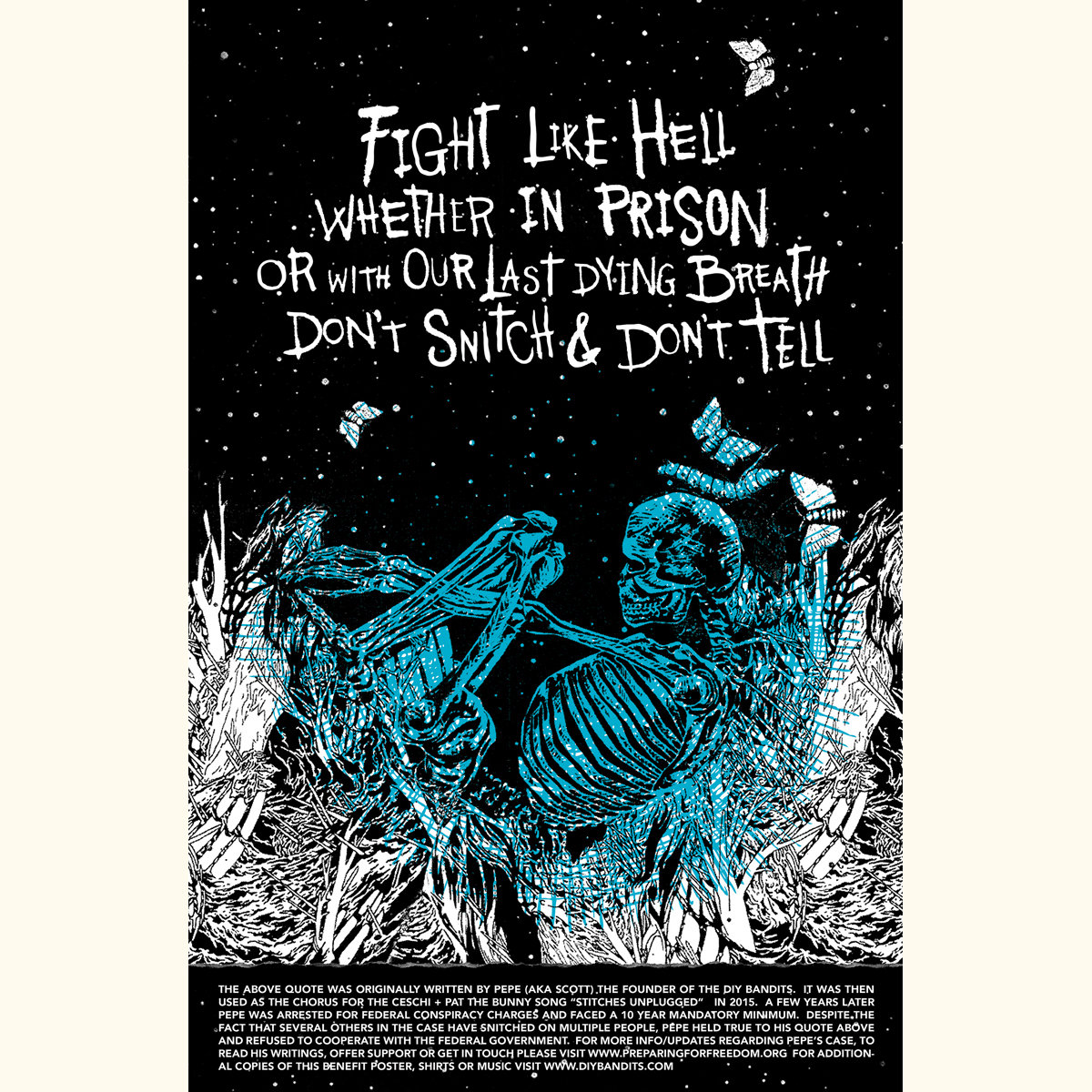 FIGHT LIKE HELL POSTER DIY Bandits Record Label