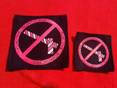 Screen-printed DIY textile patches. photo 