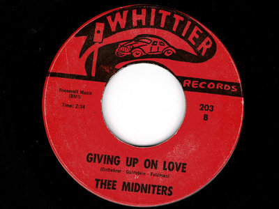 GIVING UP ON LOVE / ARE YOU ANGRY - THEE MIDNITERS - VG+ main photo