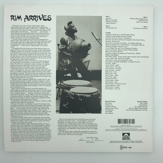 英12” Rim Kwaku Obeng Rim Arrives BBE328ALP BBE /00250 Rim Arrives / International Funk | Rim Kwaku Obeng | Rim Kwaku