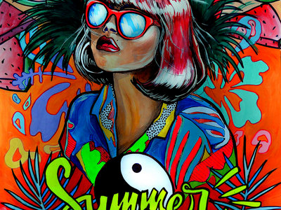 Summer Vibes Original Art | M4 Vaporwave