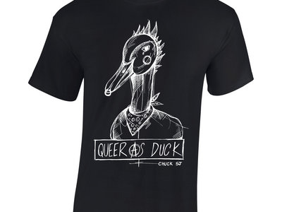 Queer As Duck T-Shirt (White & Black) main photo