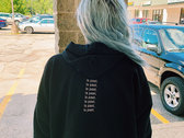 Embroidered A | D 'Is past,' Hooded Sweatshirt photo 