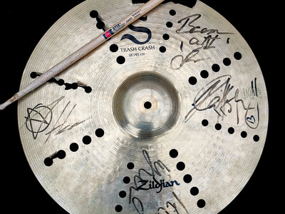 Signed Cymbal (DEAL WITH IT! - recordings) + Stick main photo