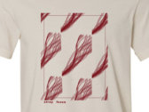 Sleeper Strip Art Screen Print T-Shirt (maroon on cream) photo 