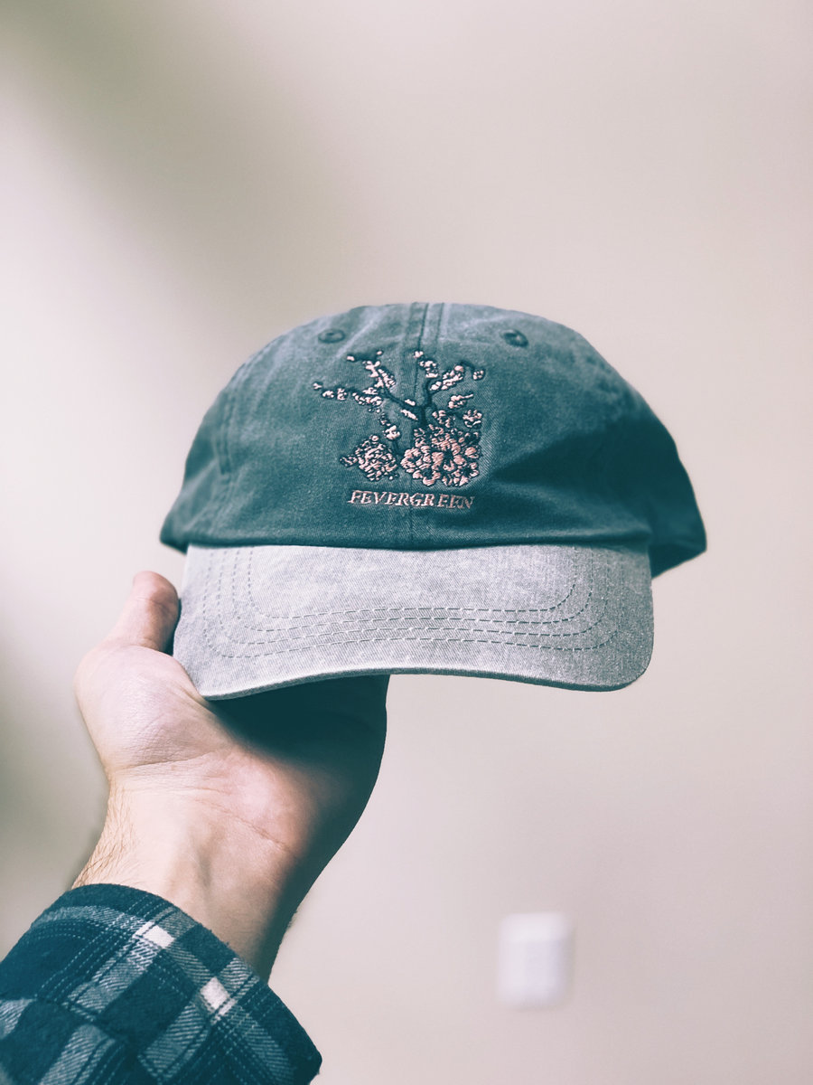 Embroidered Cherry Blossom Dad Hat 