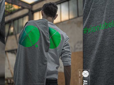 #xionlabel Black/dark olive green/grey-white handprinted T-shirts main photo