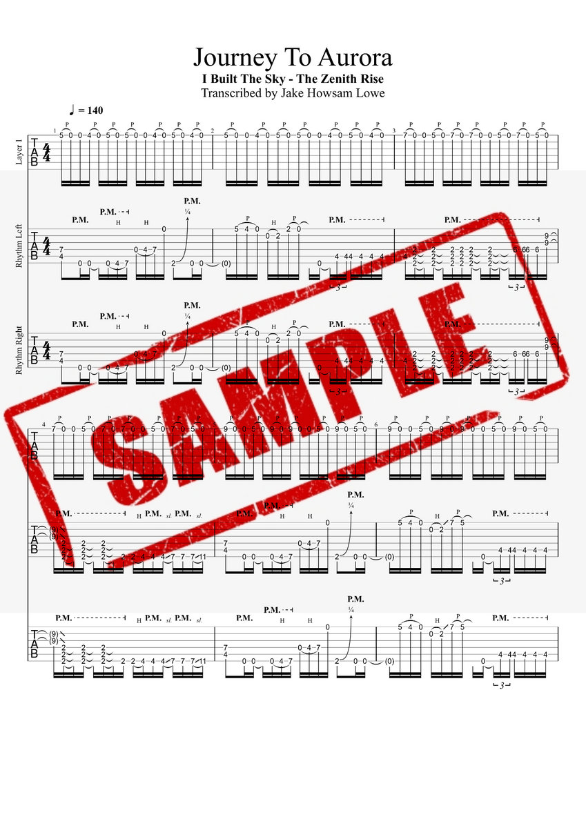 Complete Bass Transcription (Digital Version) I Built The Sky