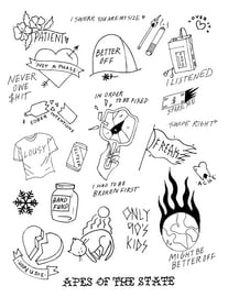 Stick &amp; Poke Tattoo Idea Sheet (digital file - comes with album download!), image 1