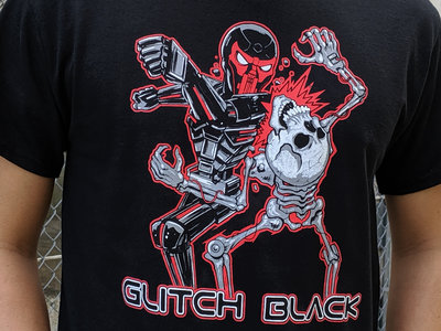 Glitch Black Skeleton Punch T-Shirt main photo