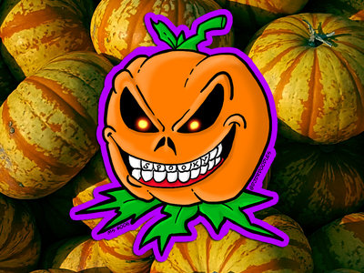 Spooky Pumpkin Die-Cut Sticker main photo