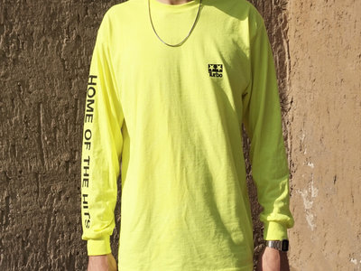 "Home of the Hits" Long-Sleeve T-Shirt - Fluo Yellow main photo