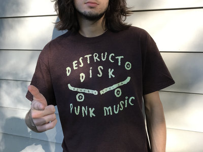 Destructo Disk - "Krew Shirt" (4th pressing): Brown/Sage Green main photo