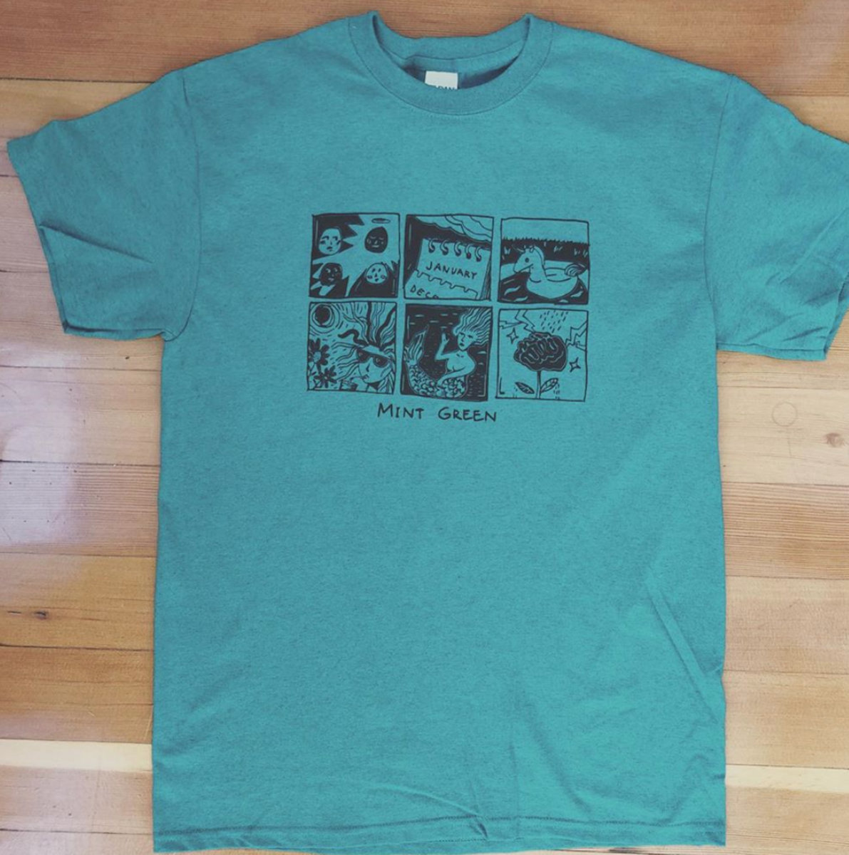 mint green t shirt design